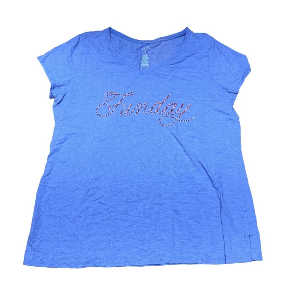 Womens XL Lavender "Sunday" Graphic T-Shirt St. Johns Bay